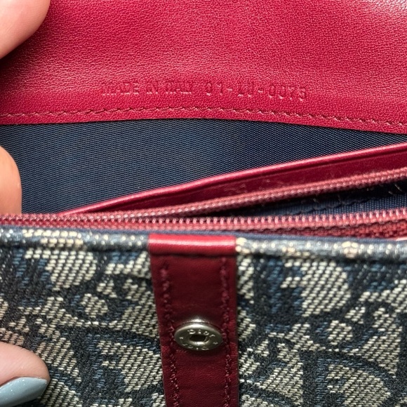 ❤️Christian Dior Red Navy Trotter Canvas Long Wallet, Italy❤️ - Picture 14 of 14